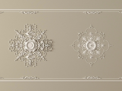 法式雕花 角花 灯盘