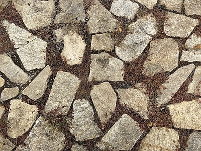 现代禅意路面 石头路 景观道 路面 步行道