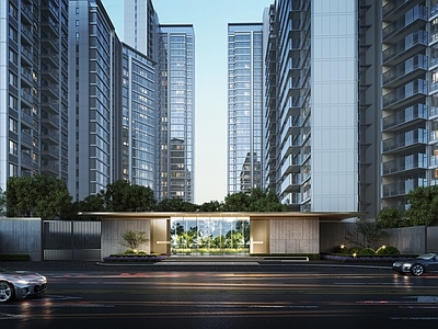 现代其他公共建筑 越秀住宅区 入口大堂