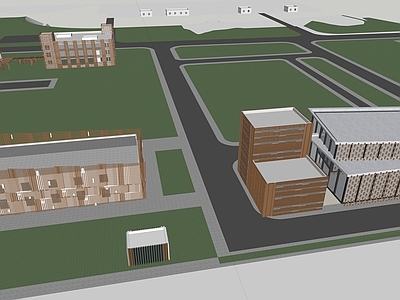 现代轻奢其他公共建筑 园区建筑 办公楼 产业园区 公共建筑 工业园区