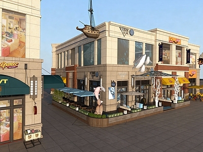 现代简约商业综合体景观 商业景观