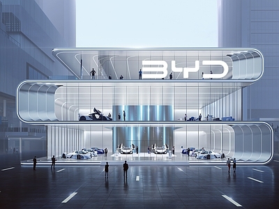 现代售楼处建筑 展厅 售楼处