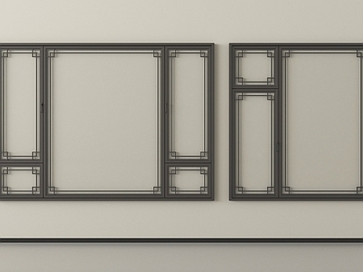 中式平开窗 中式窗户 平开窗 落地窗 阳台窗