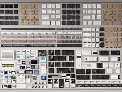 开关 开关插座组合 开关面板 轨道插座 智能开关 配电箱