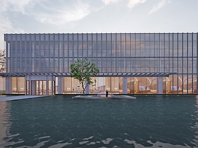 现代展览馆建筑 展示中心
