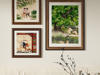 复古简欧挂画 书房挂画 茶室挂画 客厅挂画 玄关挂画 办公室挂画