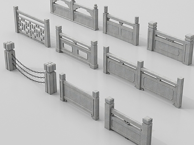 中式栏杆 石桥栏杆造型 中式石材栏杆 护栏 围栏 雕花栏杆