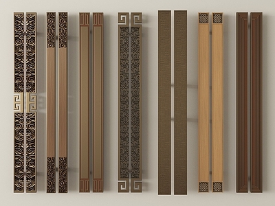 新中式拉手 新中式拉手 门把手 金属拉手 长拉手