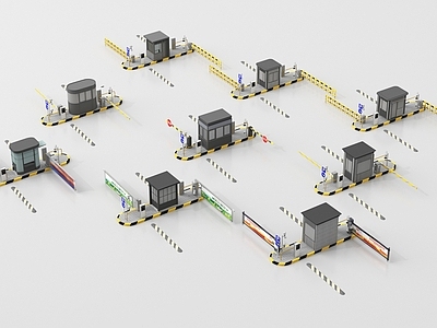 交通配件 现代岗亭 道闸 收费杆