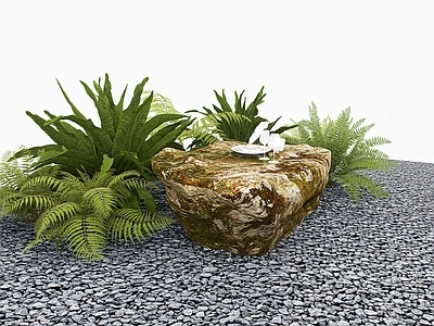 禅意景观石 禅意苔藓景观石 造型雕塑石茶台