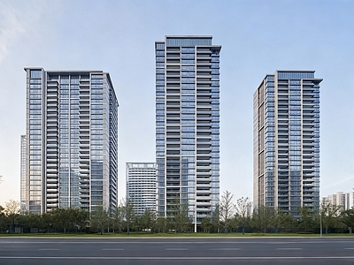 现代其它外景 白天小区街道外景