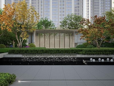 现代小区景观 会客室 户外健身区 居住区景观 中心会客厅 儿童活动区