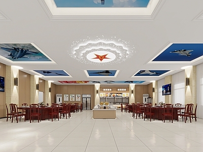 现代其他餐饮空间 现代自助餐厅