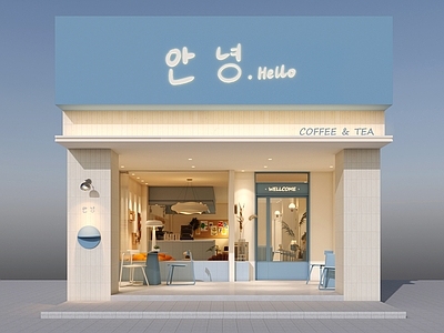 极简咖啡厅 韩式咖啡店 韩系咖啡店 韩风咖啡店