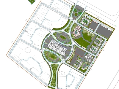 产业园景观 产业园 科技园 工业区 商业 平面图 施工图