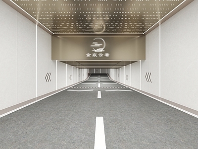 新中式现代其他公共空间 新中式殿下车库 地下车库 车库入口 地下车位 地下车位入口