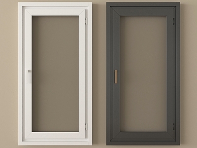 现代平开窗 现代窗户组合 平开窗