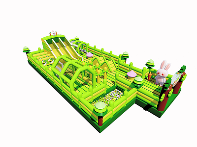 现代儿童活动空间 充气城堡