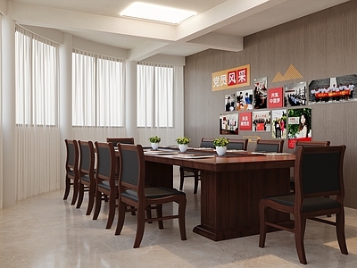 现代会议室 办公会议室 小型会议室