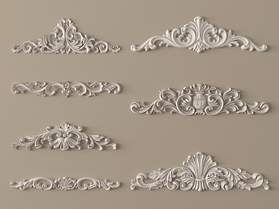 法式雕花 石膏构件 石膏雕花 角花 法式雕花