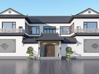 中式新中式四合院 中式四合院 三合院 自建房 中式别墅 独栋别墅