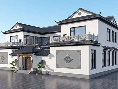 中式新中式四合院 中式四合院 三合院 自建房 中式别墅 独栋别墅