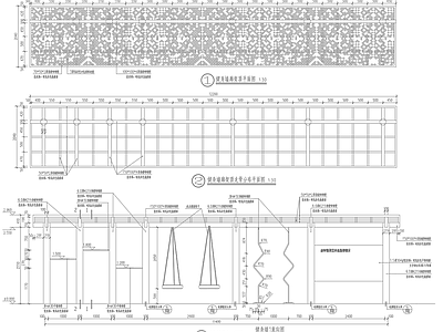 现代廊架 网红健身廊架构架 施工图
