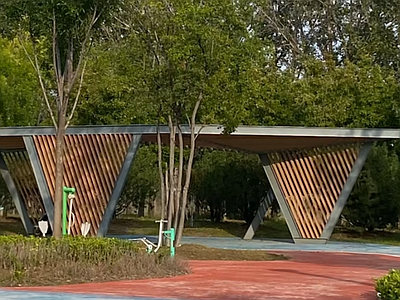 现代廊架 玻璃顶廊架 施工图