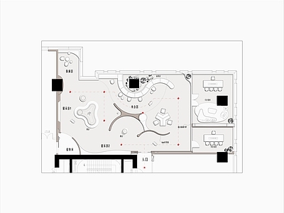 现代独立办公室 办公室展厅接待 施工图
