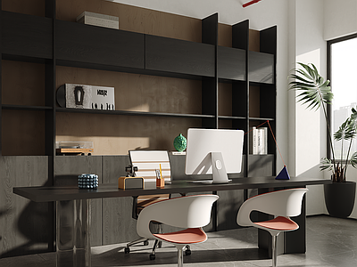 现代极简办公室 办公区 董事长办公室 经理办公室 包豪斯