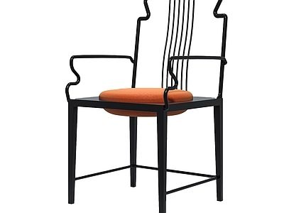 中式新中式休闲椅 祥云椅