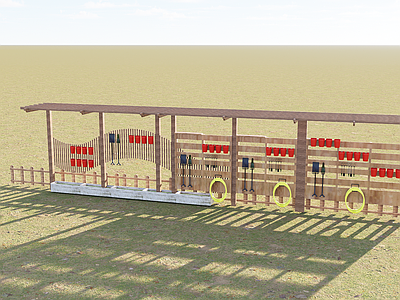 现代原木其他公共空间 置物