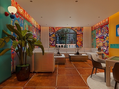 复古包厢 餐厅包厢 会所包厢 多巴胺包厢 民族风包厢