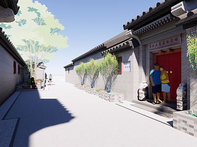 中式古建筑 胡同 街巷 名人故居 古建筑 四合院