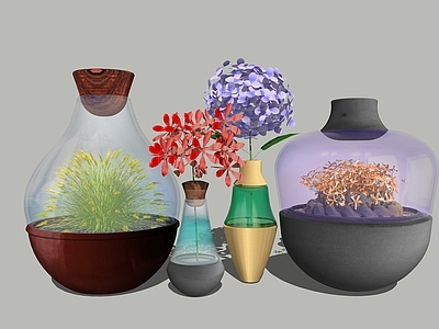 现代北欧花艺 玻璃花瓶