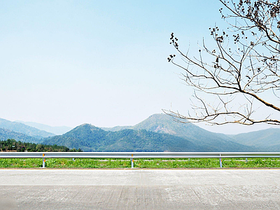 现代其他外立面 公路远山油漆路