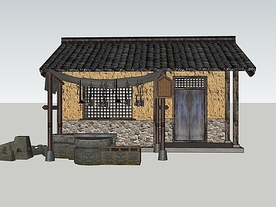 中式古建筑 铁匠铺 古建筑