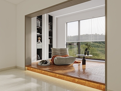 现代阳台 休闲阳台 阳台