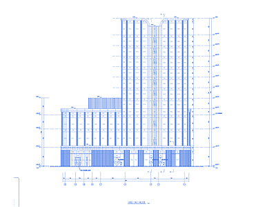 幕墙结构 建材市场幕墙设计 酒店配套商业 施工图