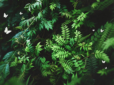 现代绿植墙 绿植墙 树叶 大自然