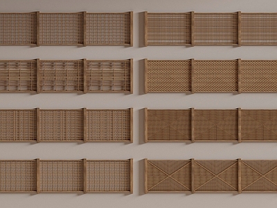 新中式复古栏杆 栅栏篱笆 木栏杆