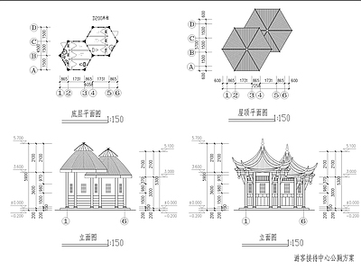 现代公厕 景区公厕建筑 施工图