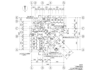 现代公厕 男女公卫建筑 施工图