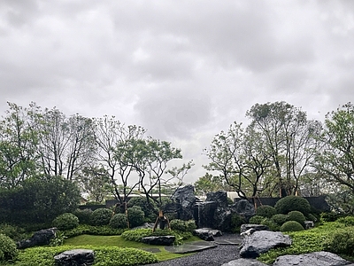 现代中式其它外景 东方美学庭院外景 传统中式园林景观
