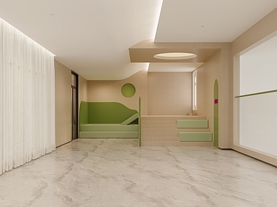 现代简约幼儿园 幼儿园走廊