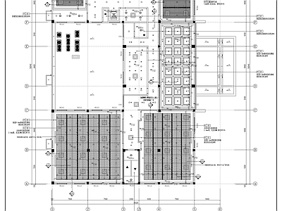 现代整体办公空间 进修学校改造装修 施工图