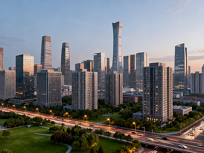 现代街道外景 道路 商业街外景 城市街道外景 城市街道日景 街道夜景