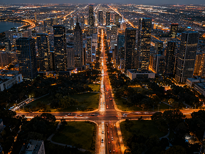现代街道外景 道路 商业街外景 街道夜景 城市街道外景 城市街道夜景