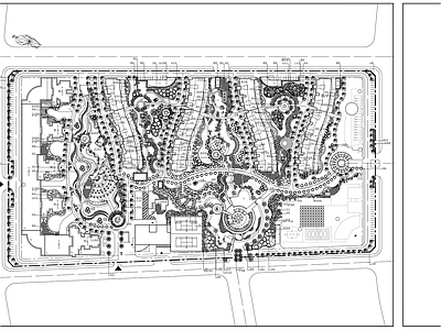 现代庭院 住宅小区景观设计 施工图