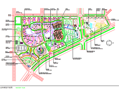 现代庭院 住宅区规划总图 施工图